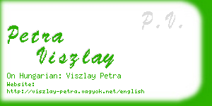 petra viszlay business card